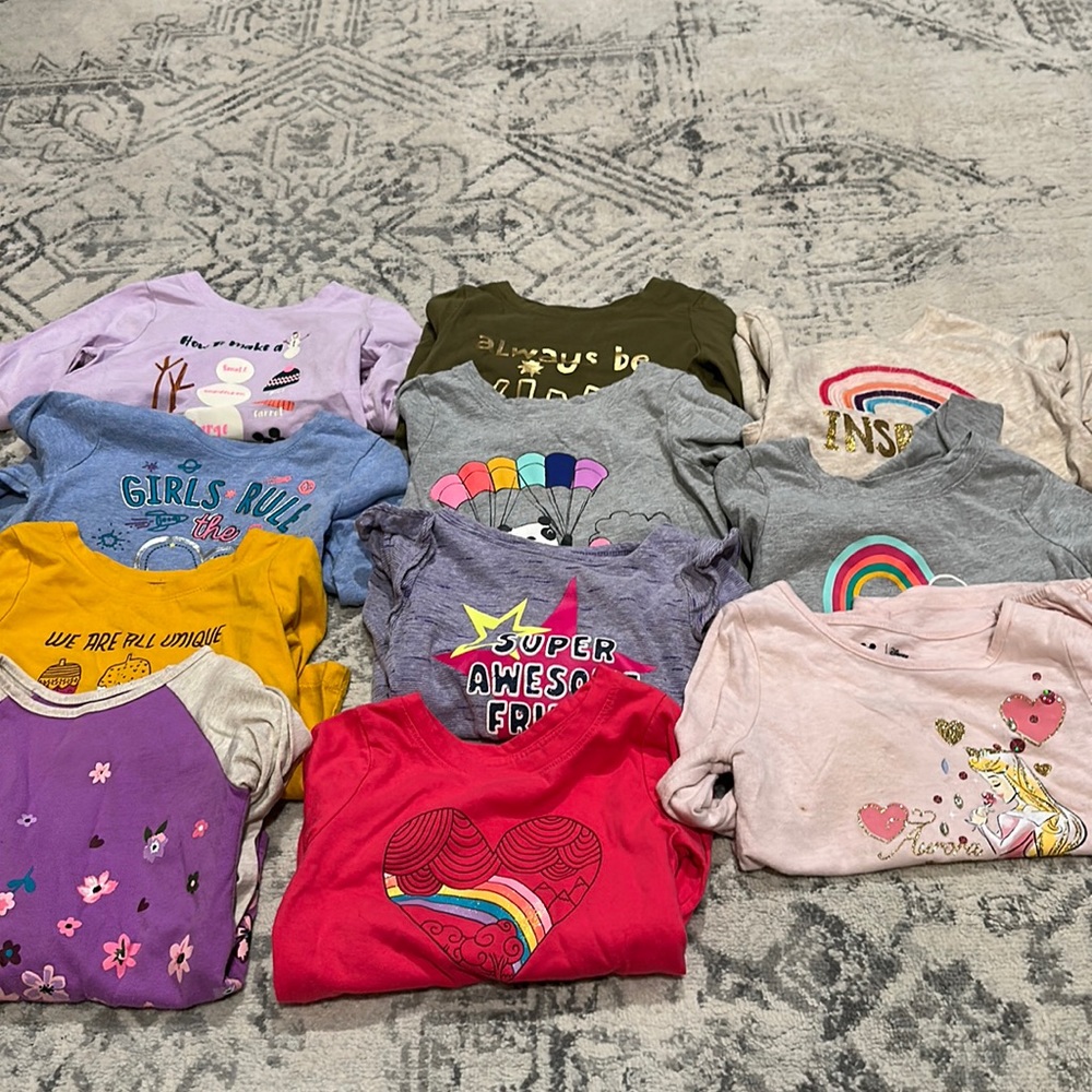 toddler girls size 3T long sleeve shirts